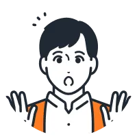 驚いている男性のイラスト